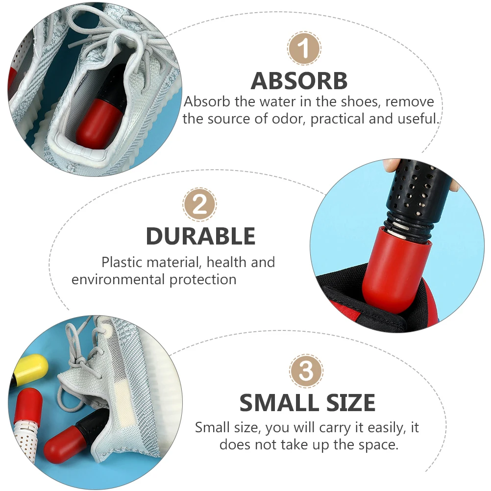 

2Pcs Odor Removal Capsule Plastic Zeolite Freshener Shoes Desiccant Closet Dorm Supply Sports Shoe Dehumidify Tool