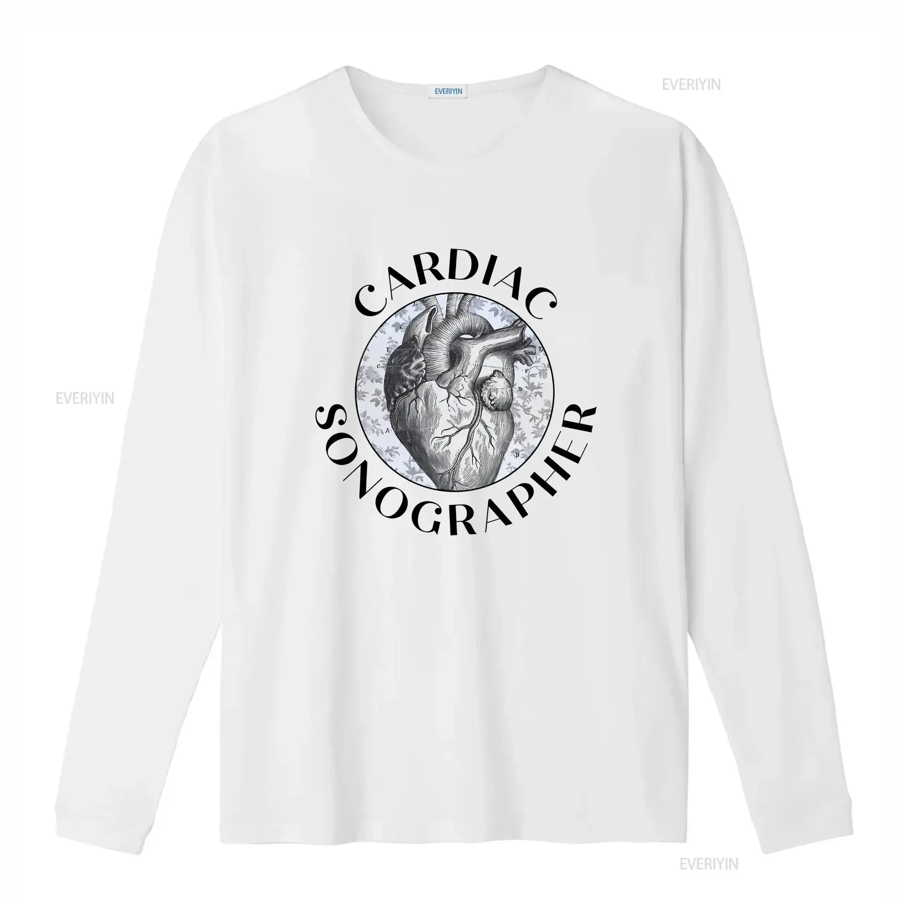 Cardiac Sonographer T Shirt Ultrasound Tech Echocardiographer Grad s Anatomical Heart Sono vintage Washed Breathable graphic