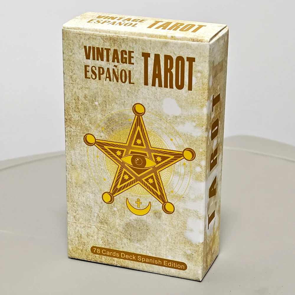 

10.3*6cm Vintage Tarot Deck Spanish Edition 78 Pcs Tarot Cards Based on Rider Waite System Espanol