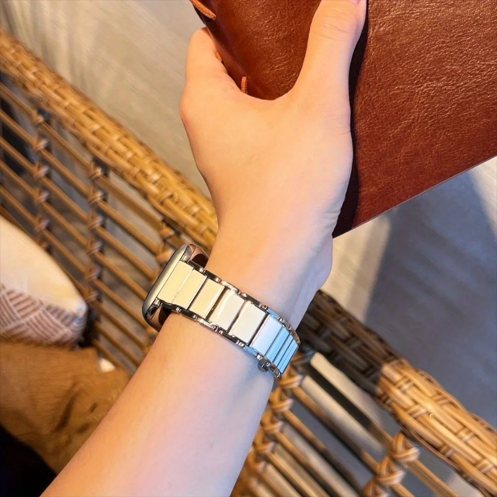 Für Apple Watch Glänzendes Armband, geeignet für Größen 38-49mm, kompatibel mit iWatch S11-1 SE Ultra Serie (Uhr nicht enthalten).