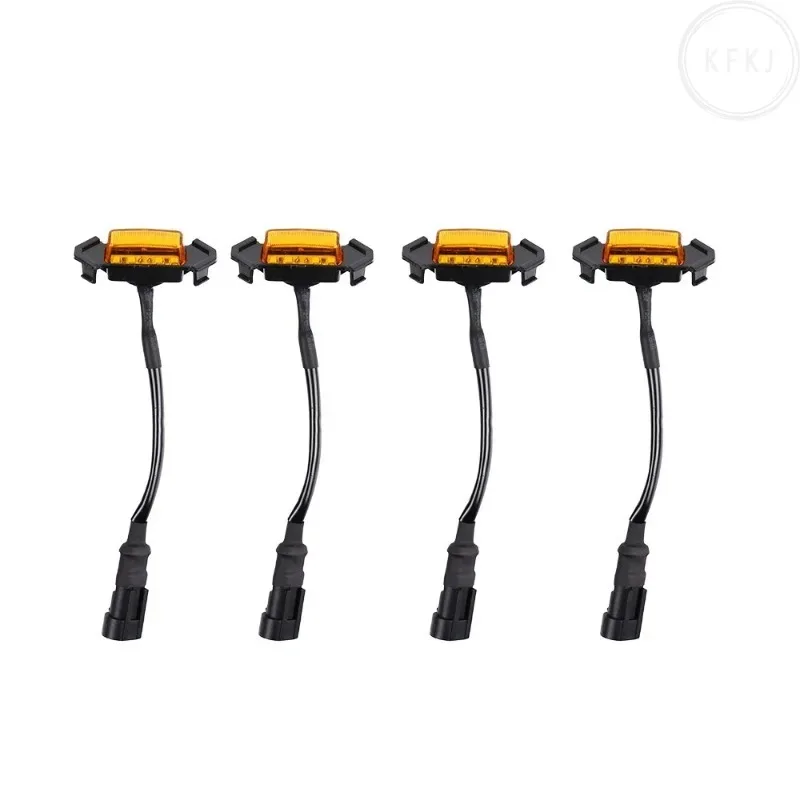 

4 шт., передняя решетка, сетка, бампер, капот Toyota Tacoma TRD Pro 2016-2020, янтарные светодиодные фонари