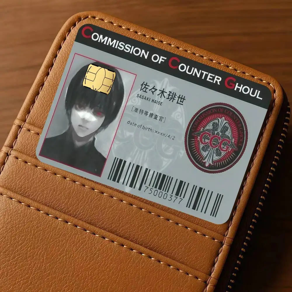 ANIME K-Ken Kaneki  Anime Credit Card Skin Stickers For Bank Card Bus Metro Card Sticker Waterproof Women