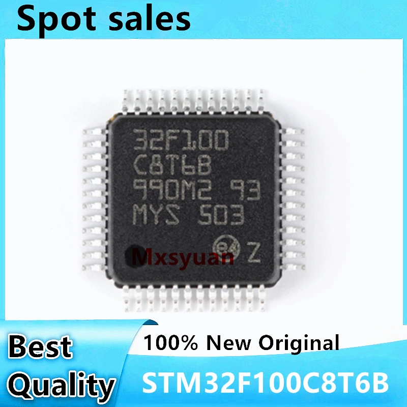 

In Stock 10/lot Original STM32F100C8T6B 32F100C8T6B 32F100 C8T6B LQFP48 100% New and Genuine
