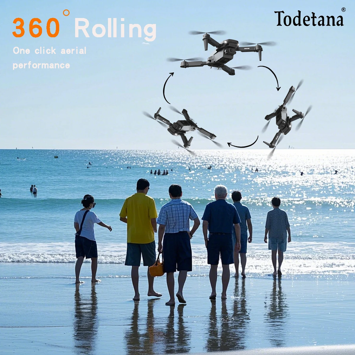 كاميرا عالية الدقة، 360 °   المثيرة، عملية سهلة، تحوم ثابت، تصميم قابل للطي وبطارية طويلة الأمد لعشاق التصوير الجوي