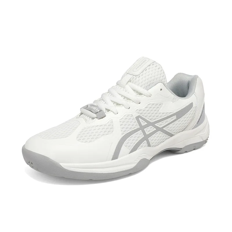 Professional Men's Tennis Shoes with Mesh Upper Stable Comfortable and Breathable All-Around Sports Shoes for Badminton