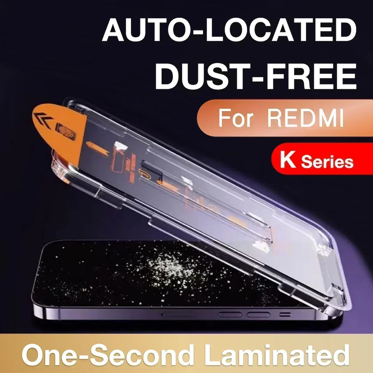 4PCS Film For Redmi K70e K60e K50 K40 K30 K20 Pro Plus K30i Tempered Glass Screen Protector Easy Install Auto-Dust Removal Kit