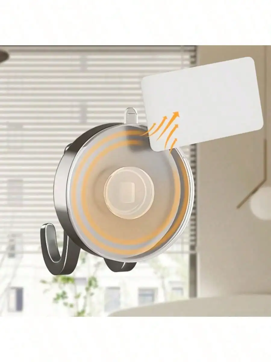 Vanity Suction Hooks, for Mirror & Sink Area. Holds Hair Ties, Razor, 12x7x7cm, 2 Pack