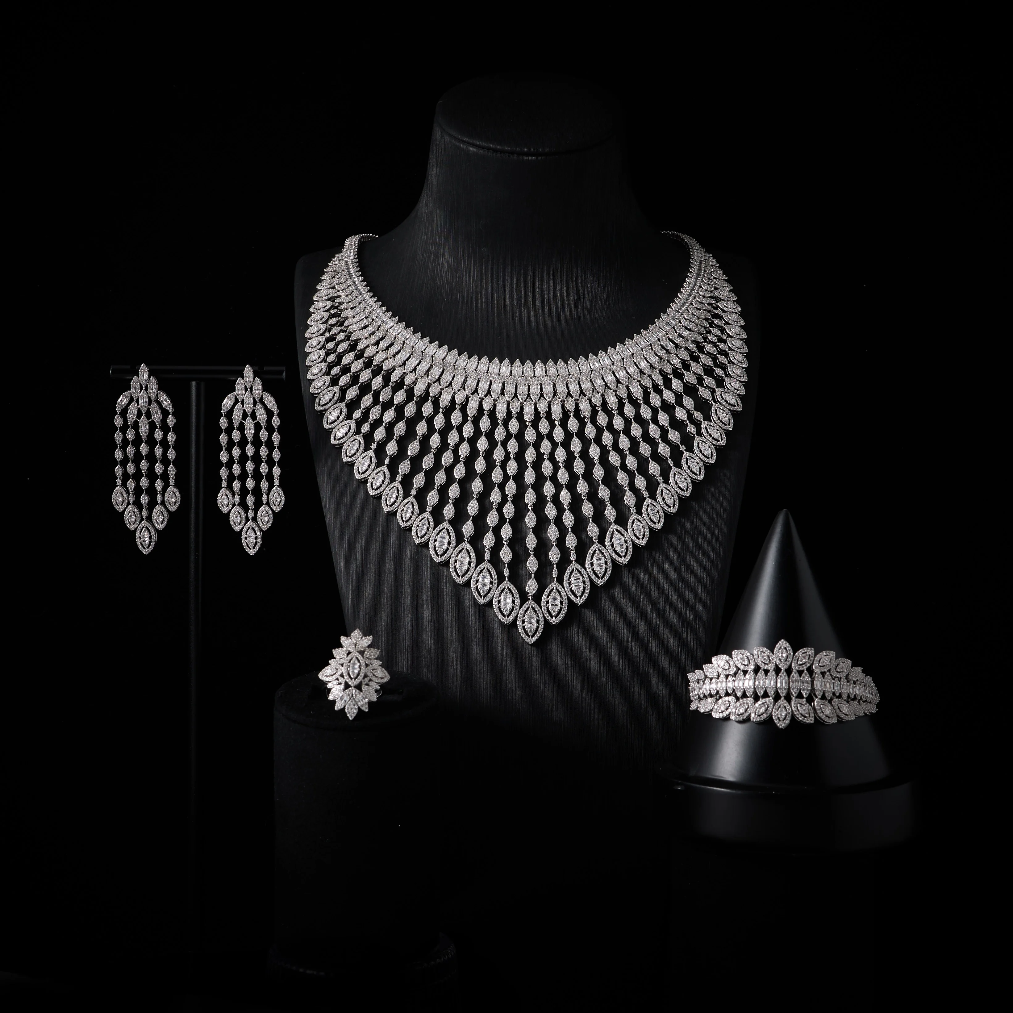 IN JEWELIFE Luxury African Jewelry Set For Women Wedding Party Dubai Bridal Jewelry Sets 2025 Necklace Earring Bracelet Ring Set
