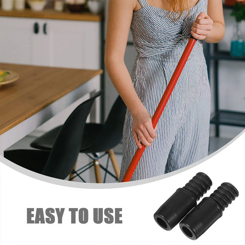 4Pcs Threaded Connector Plastic Threaded Tip Replacement for Broom Handle Pole Adapter Household Cleaning Tools