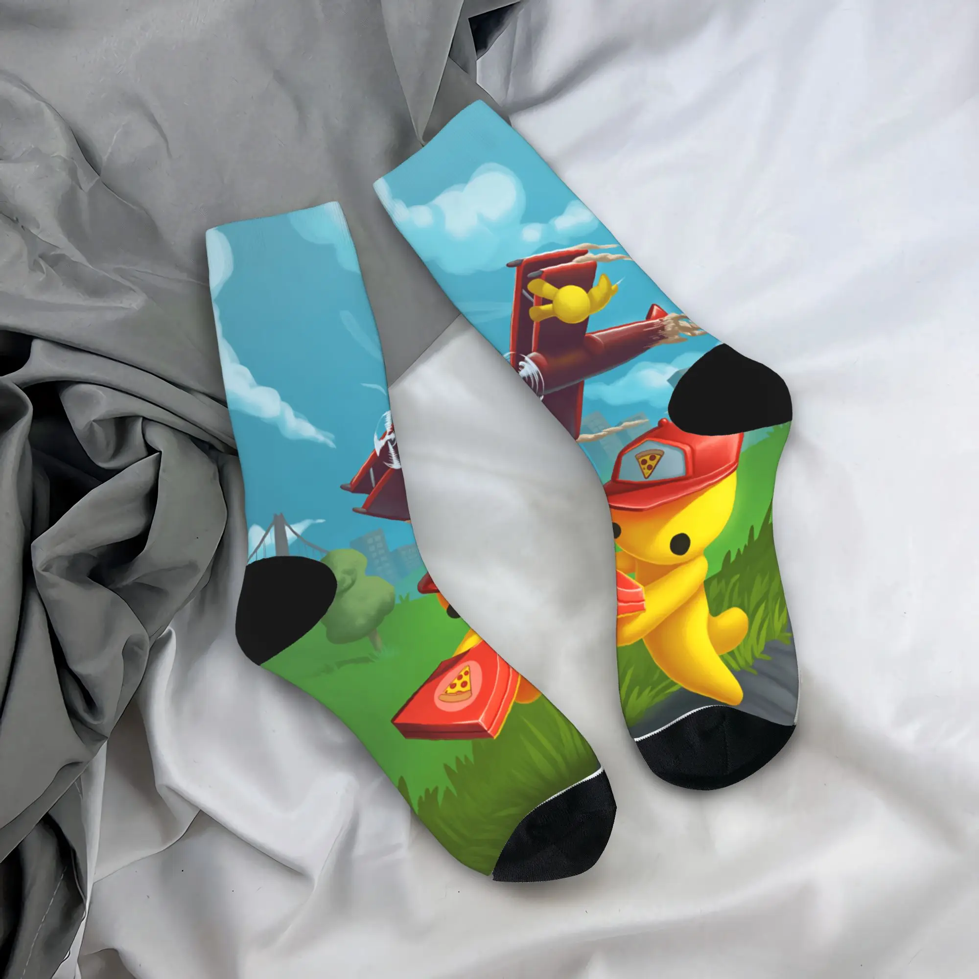 

W-Wobbly L-Life Носки для онлайн-игр Нескользящие чулки Пара дышащих носков для бега Зимние носки с забавным дизайном