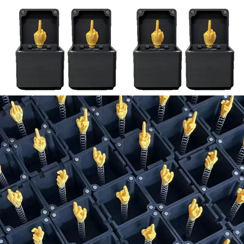 Funny Prank Gift Middle Finger Novelty Christmas Adult Surprise Pop Up Box With Screws Annoying Present For Friends Toys /*-；‘