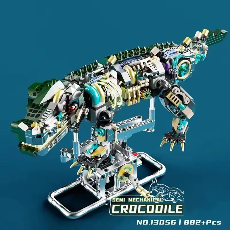 

Creative Mechanical Crocodile Sea Animal Amphibians Life Set Building Blocks Brick Model Assembly Puzzle Toy for Adults Kid Gift