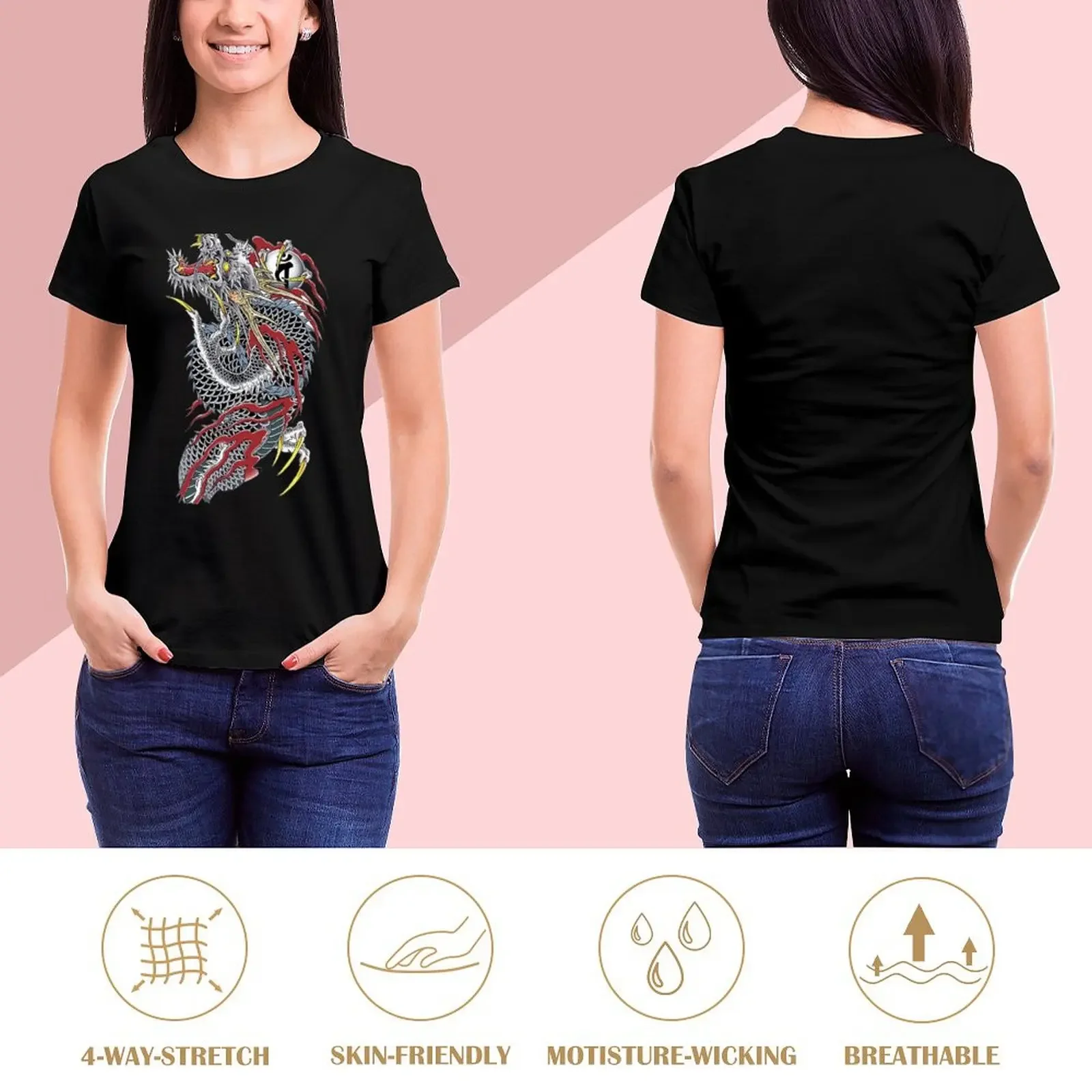 Yakuza T-Shirt anime plain tees plus size tops Womens graphic t shirts