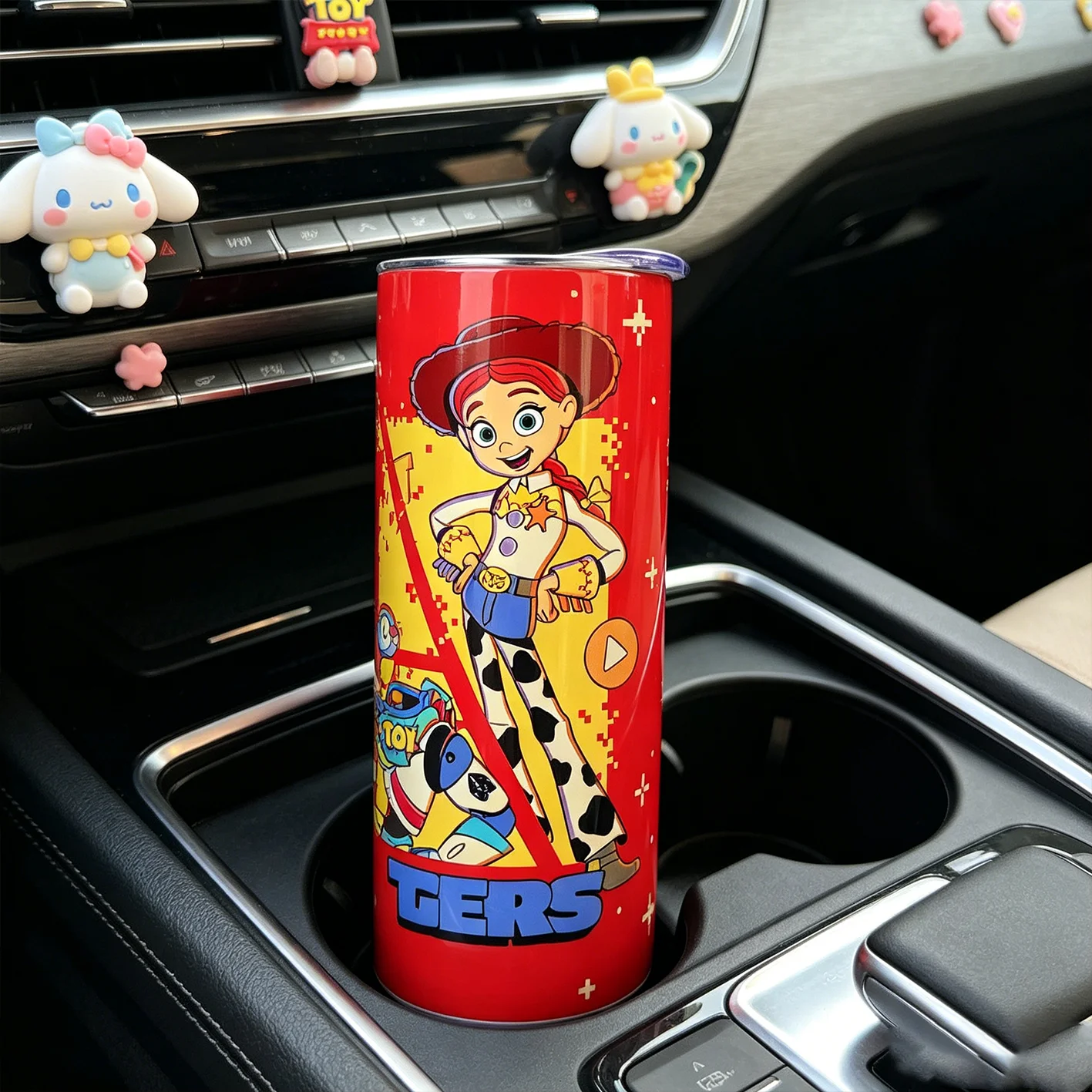1pc 20oz Disney Toy Story Jessie & Lilypad Stainless Steel Tumbler Insulated Travel Mug with Lid & Straw for Fans Gift Daily Use - view 4