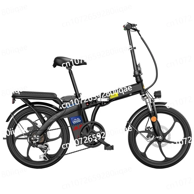 

20-Inch Folding Lithium Battery Electric Bicycle, Men's and Women's Portable Disc Brake Battery Car, Driving Electric Car