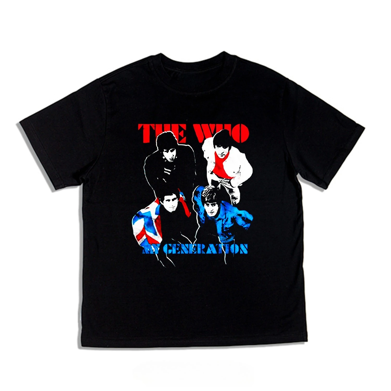 Direct Injection The Who Band Short-sleeved Round-neck Pure Cotton Printed T-shirt Loose Pure Cotton Heavyweight