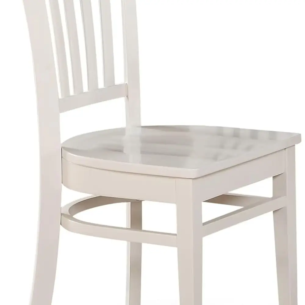 طقم طاولة مطبخ مكون من 5 قطع مع 4 كراسي، 42 دائري، أبيض كتان