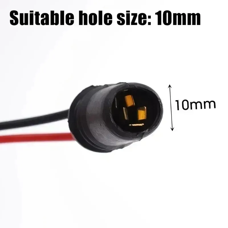 16/1pcs DC12V T10 W5W 147 Dashboard Wedge Light Bulb Socket Rubber Light Bulb Socket Lamp Holder Connector for Auto Truck Boat