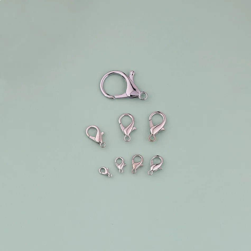 Metal Alloy Lobster Clasp DIY Jewelry Bracelet Necklace End Connector Multi-Color - Detail 1