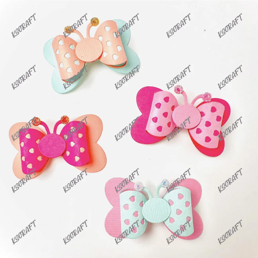 KSCRAFT Ladybug Bows Cutting Dies Stencils for DIY Scrapbooking Decorative Embossing DIY Paper Cards