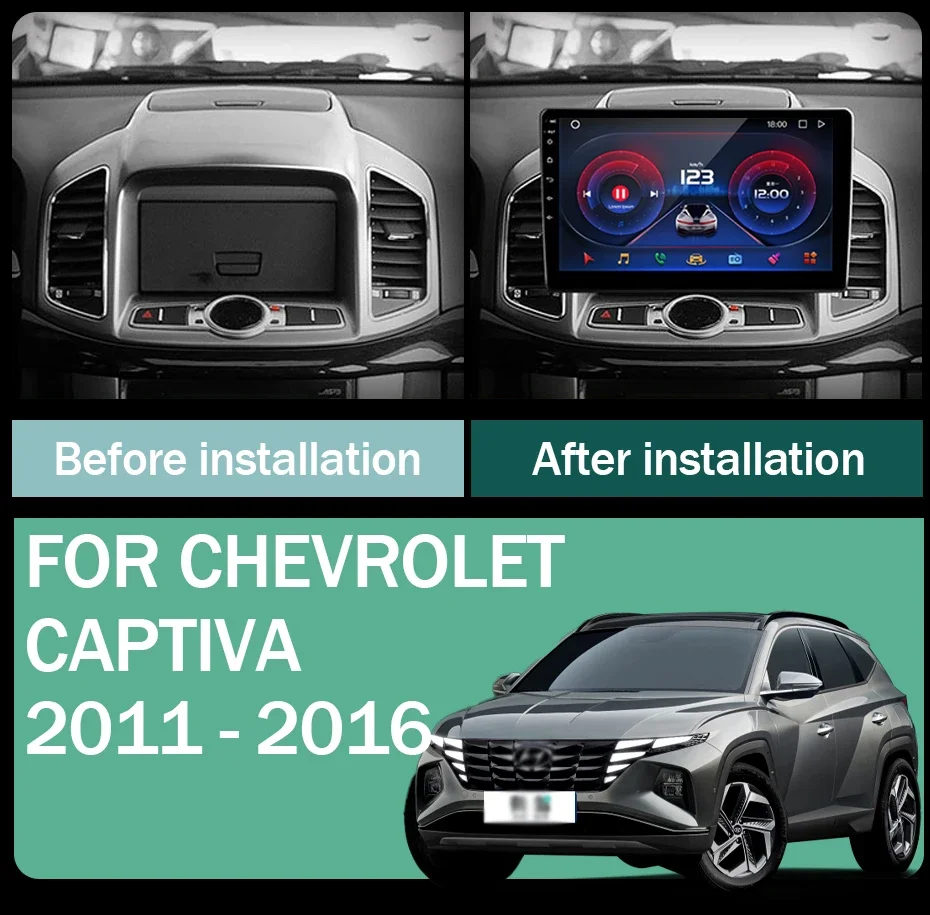 For Chevrolet Captiva 1 2011 - 2016 Car Radio Carplay GPS Navigation Screen Android Auto 5G Wifi Stereo Unit No 2din BT