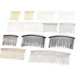 6pcs 8/10/12/15/20 Teeth High Quaity Metal Hair Clip Comb Handmade Pin Headdresses Headband Jewelry Making Wedding Decorative