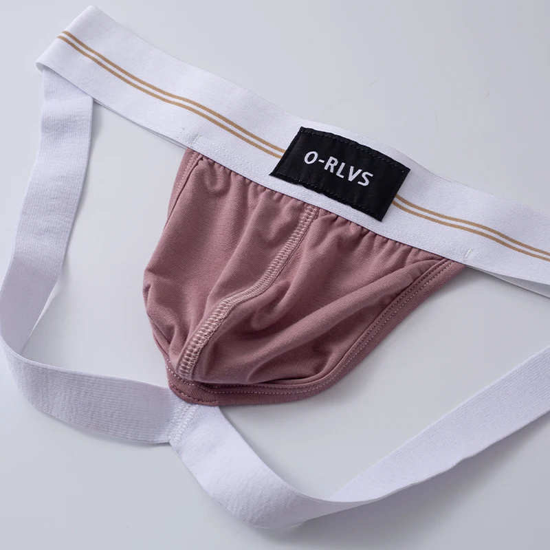 

ORLVS Briefs Male Seamless Hip Design Mens Underwaer Super Large Wide 5cm Elastic Band Independent Codpiece Boy Short Pants
