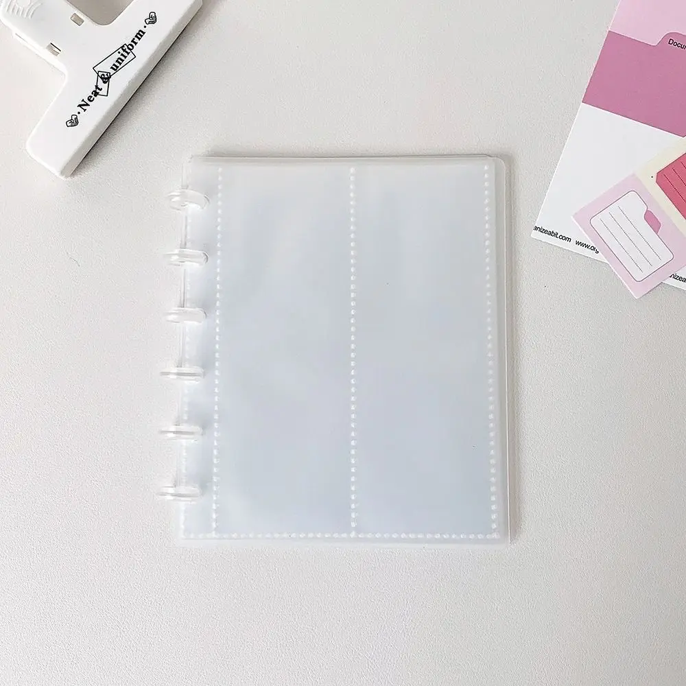 High Quality Mushroom Hole Photocards Holder Loose Leaf Transparent Photo Album Vertical Bill Storage Booklet