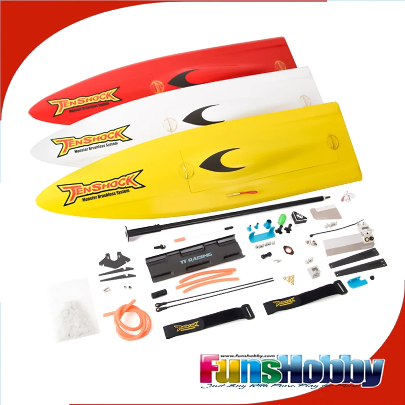 Tenshock SCORD Ⅵ  Mono-1 Carbon Fiber KIT RC Boat W/Motor ESC Propeller High Speed Remote Radio Control Electric For Kids Adult