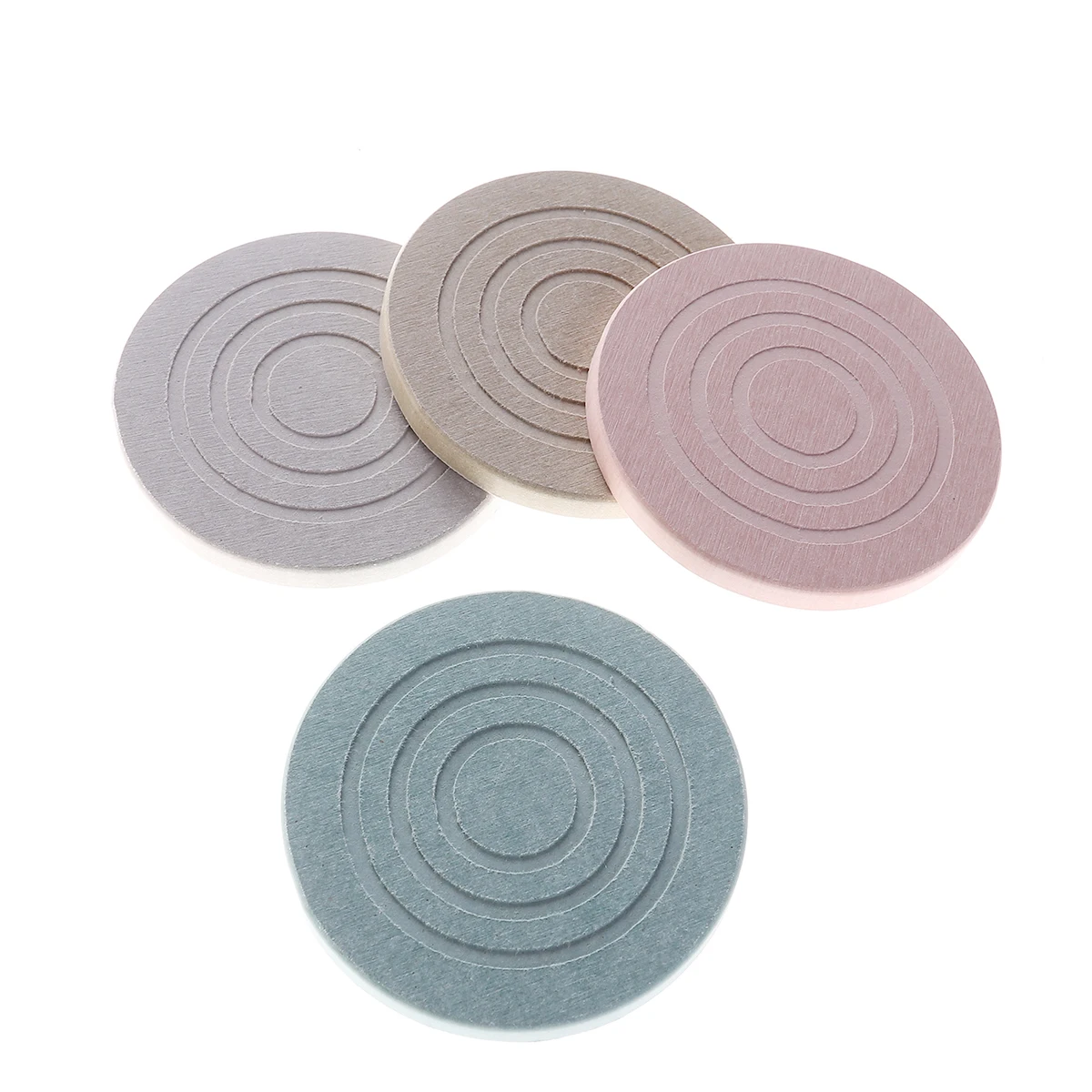

4pcs Diatomaceous Earth Coasters Super Absorbent Deodorizing Diatomite Pad for Drinks Cup Mug Bowl Plate Table Mat Anti Skid