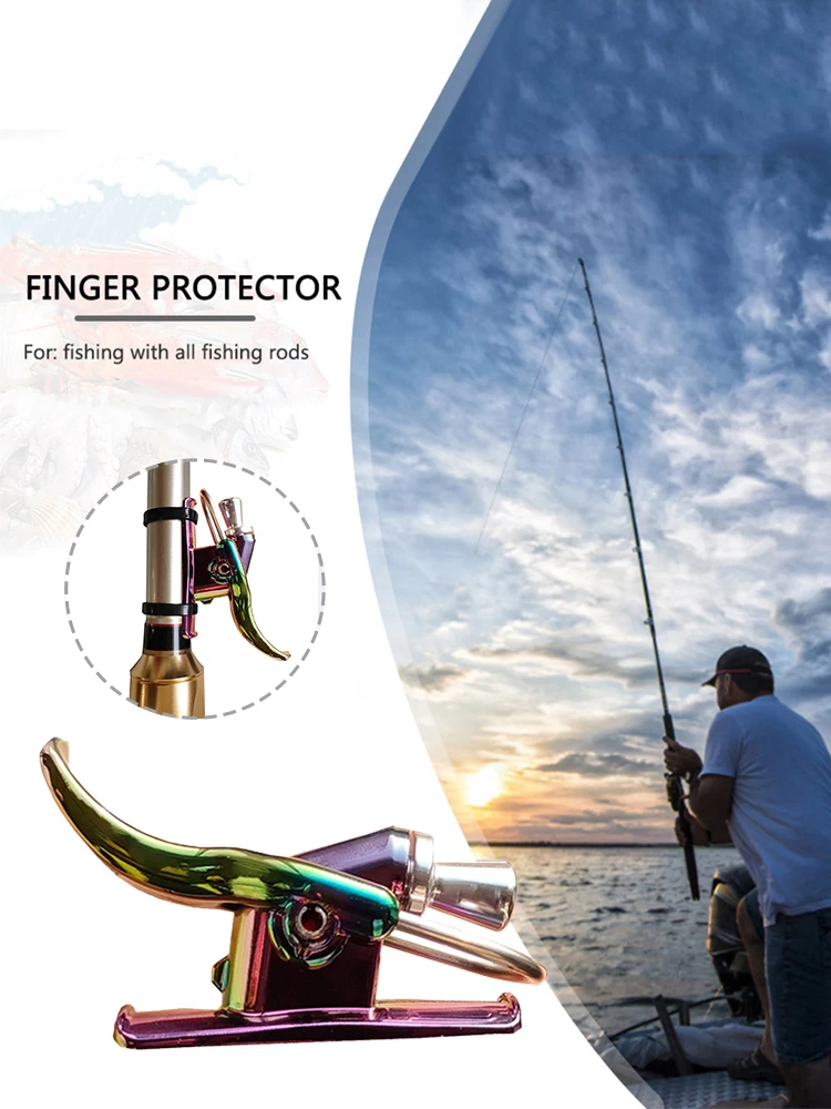 Pro Fishing Rod Finger Protector Breakaway Cannon Surf Fishing Rod Trigger Aid Clamp Outdoor Fish Accessories Tackle
