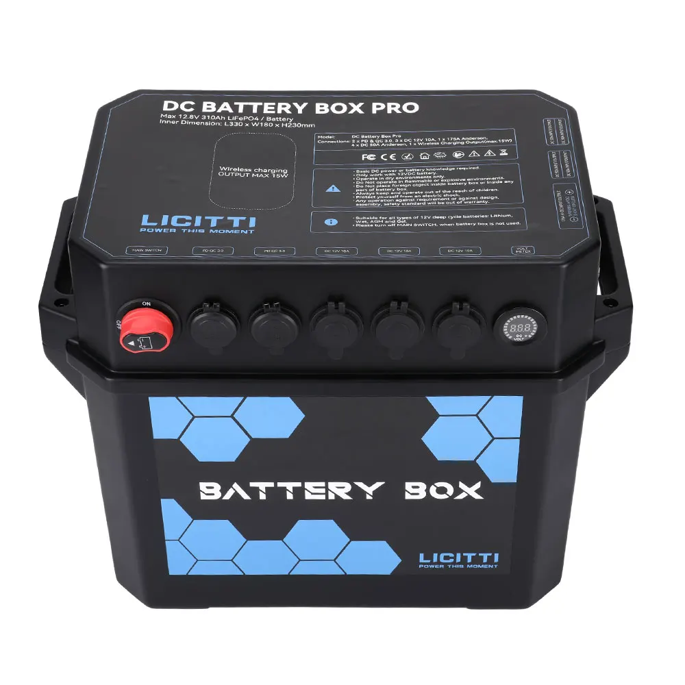 Licitti New Motorcycle 1000W Home Solar Generator Power Station Led Simple Digital Display Battery Empty Shell