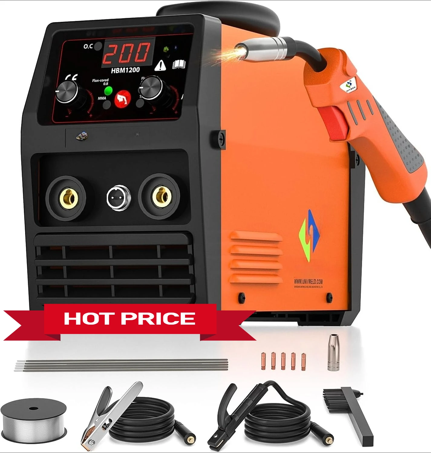 

Eco-Friendly 140A MIG Welder Gasless, 110V/220V Dual Voltage Flux Core Welder Flux MIG/Lift TIG/Stick 3 In 1 Synergy MIG Welding
