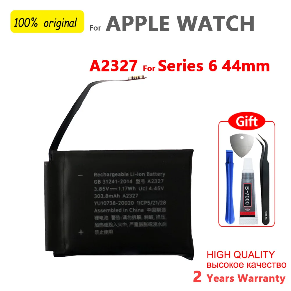 Genuine New Battery A2345 A2327 A2663 A2552 Battery For iWatch Series 6 7 S6 40/44mm S7 41/45mm Apple Smart Watch Batteria+Tools