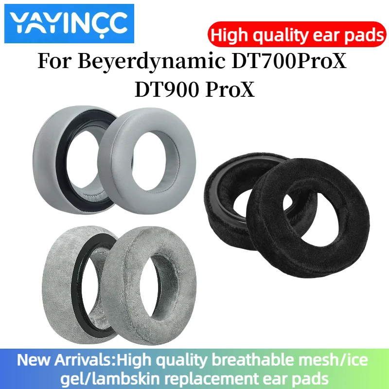

YAYINCC For Beyerdynamic DT700ProX DT900 ProX Headphones Replacement Soft Foam Cushion Sponge Pad Leather Earmuffs With buckle
