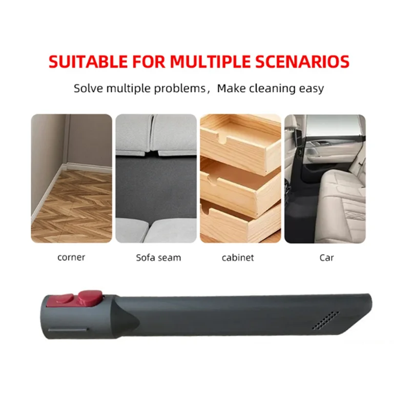 A94E-For Dyson V15 V12 V7 V8 V10 V11 أجزاء المكنسة الكهربائية مرفق Traceless إزالة الغبار فرشاة ناعمة + خرطوم تمديد + شقة Sucti