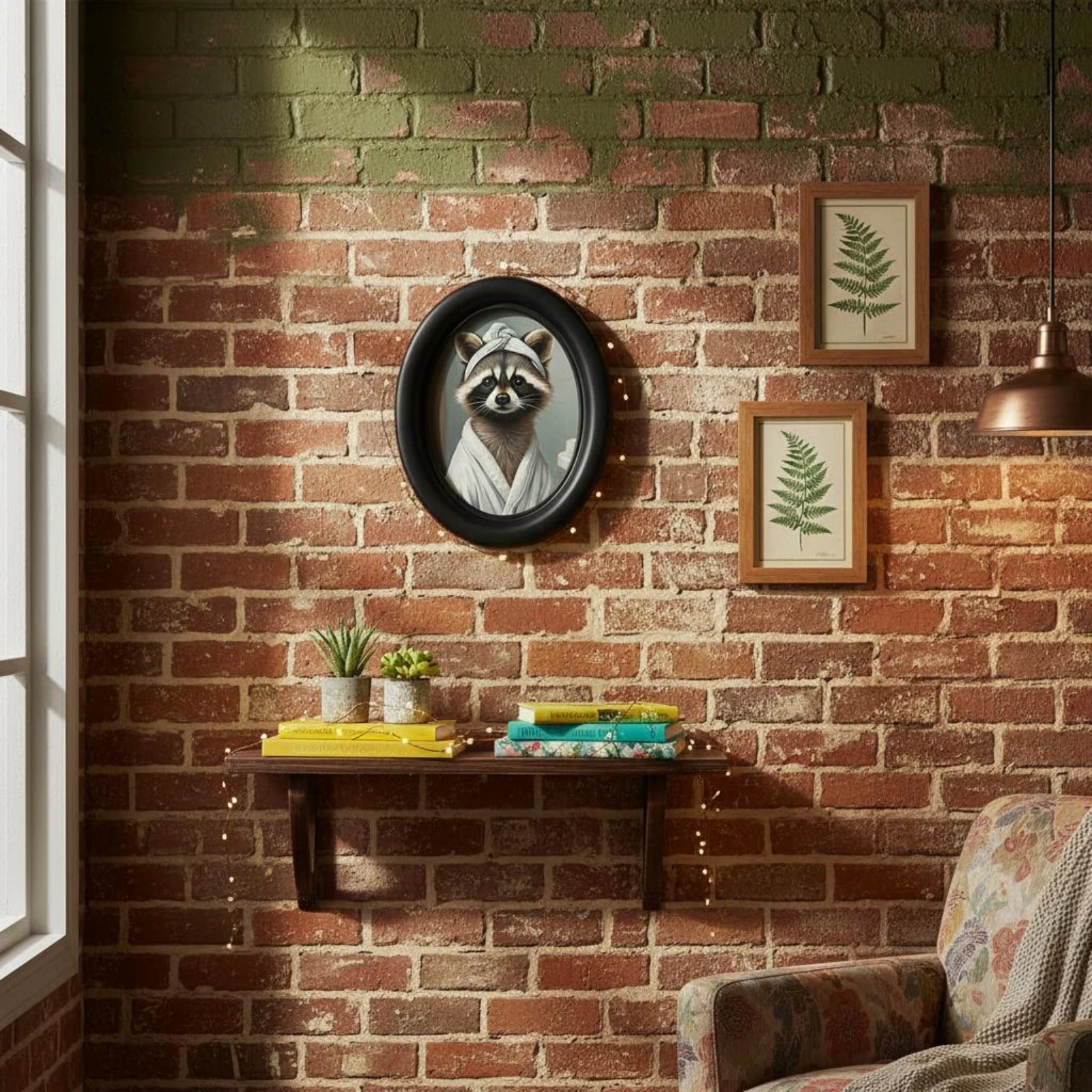 Bathrobe Creature Frame Tabletop Display Creature Photo Frame Home Decor Ornate Design Vintage Design for Desk, Living Room