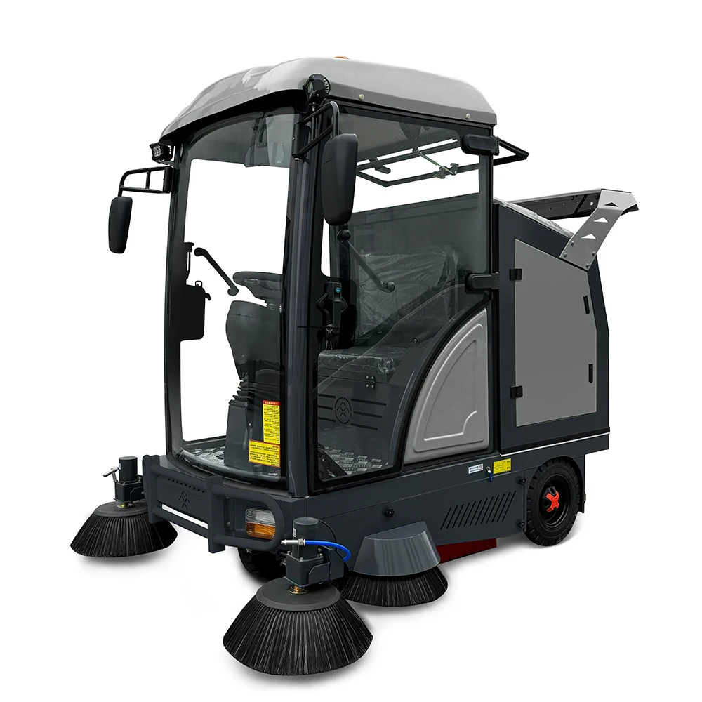 Outdoor Ride on Electric Street Road Vacuum Floor Sweeper Professional Heavy Duty Floor Scrubber for Road Street Park Clean