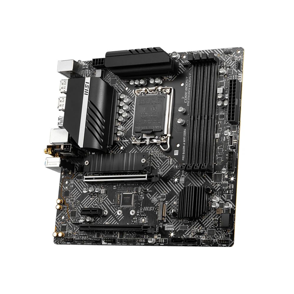 MSI PRO B660M-A WIFI DDR4 Motherboard Support i9-14900KF 13900K i7-14700K i5-14600K CPU DDR4 5333MHz LAG1700 NVME M.2 PCle 4.0