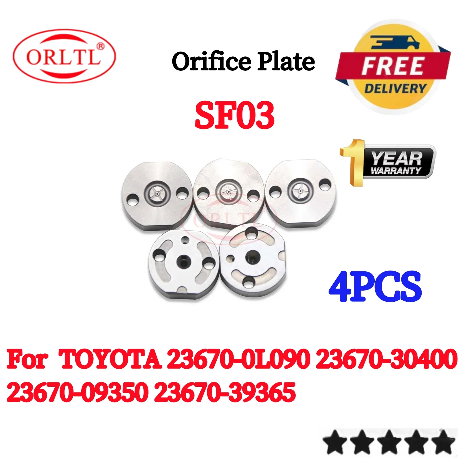 

4 шт. диафрагмы форсунок дизельного двигателя SF03 (BGC2) для TOYOTA 23670-0L090 23670-30400 23670-09350 23670-39365