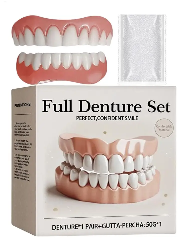 Dentures For Women And Men User Friendly Natural Safe Professional False Teeth Easy And Convenient Denture Modification Kit