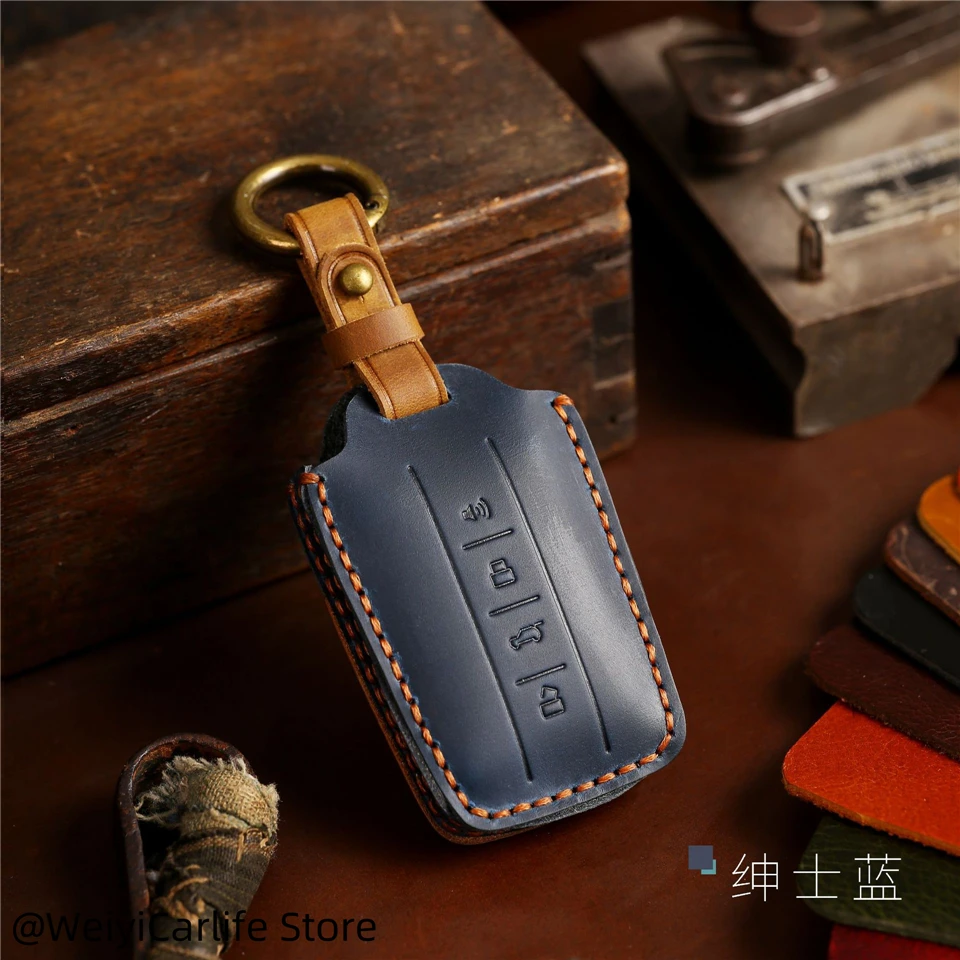 

Leather Car Remote Key Cover Case Holder shell Chain Protector Fob For Great Wall GWM WEY TANK 300 400 500 700 Hi4-T Accessories