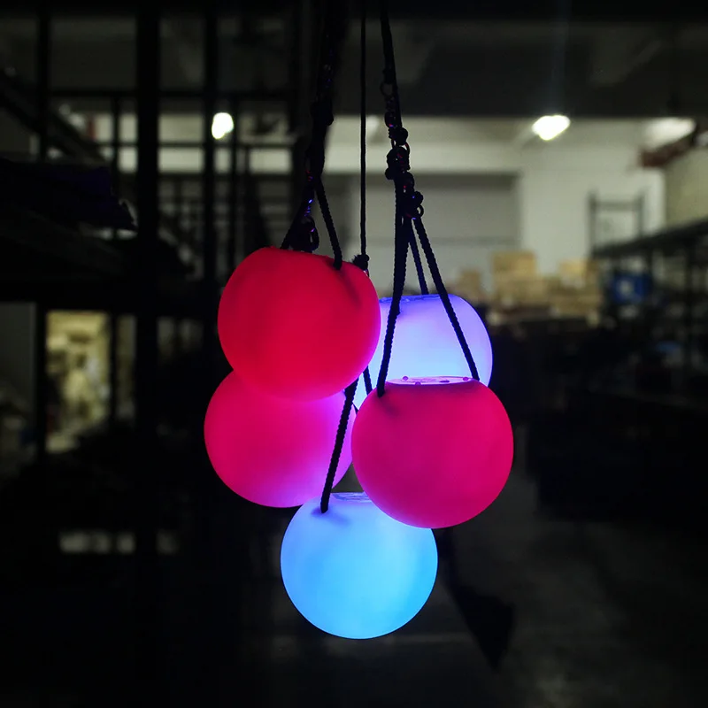 Ready Stock LED Luminous Hand Throw Ball, Button Colorful Luminous Throw Ball, Printable Logo Luminous Toy Hot Sale