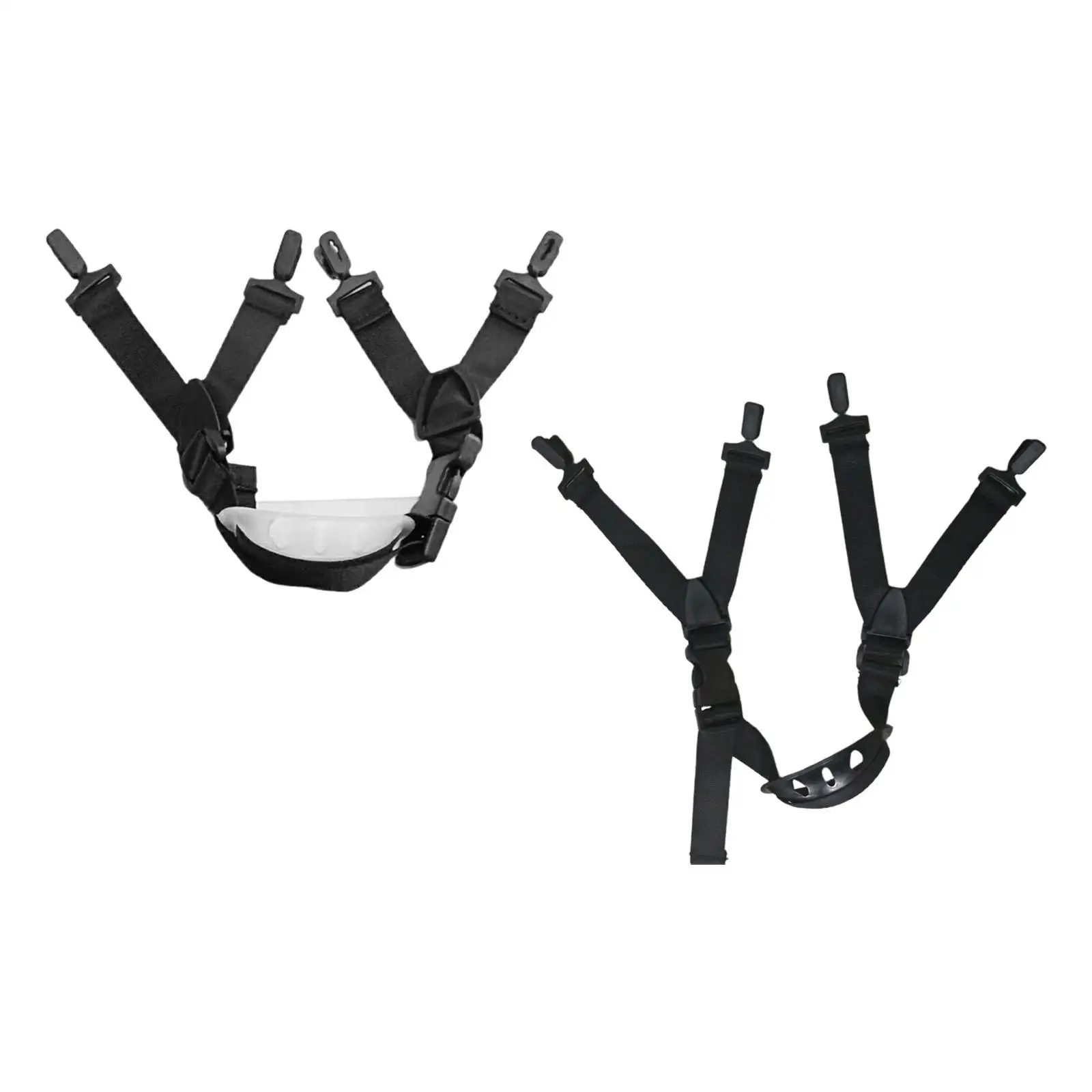 สายรัดคางหมวกนิรภัยพร้อมที่รองคาง รูปตัว Y อุปกรณ์ยึดสายรัดคางหมวกนิรภัยแบบแข็ง