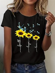 Plus Size Temperament summer short-sleeved t-shirt women loose t-shirt women fashion printing top women