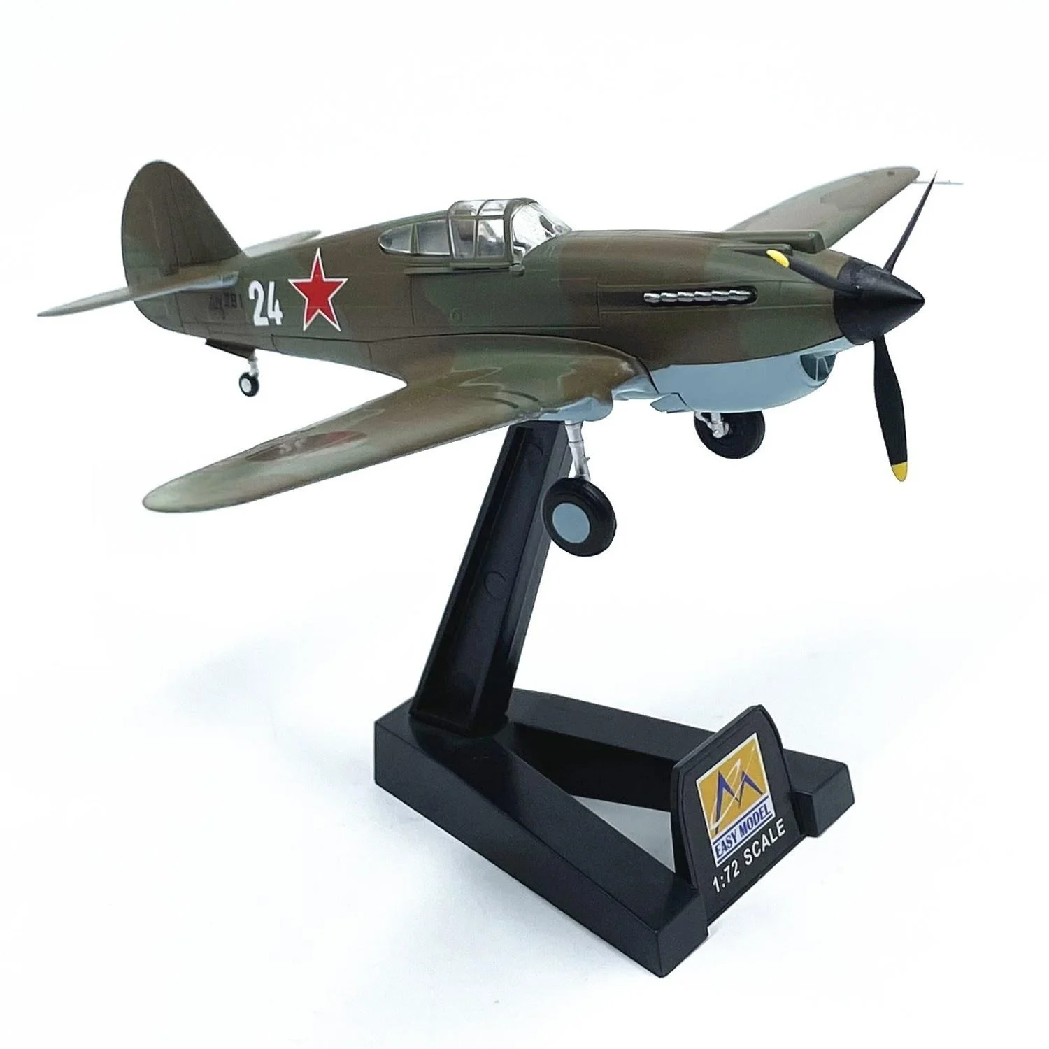 Diecast 1:72 Scale Soviet P-40 Fighter Jet Aircraft Models Alloy Simulation Finished Military Static Airplane Souvenir Display