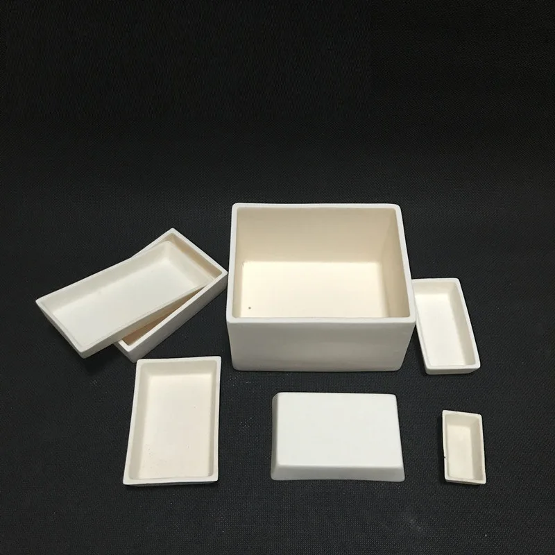 Square Shape 99% Alumina Combustion Boat Tube Furnace Corundum Crucible Melting Metal for Lab Casting Quartz Container