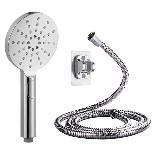 

Chrome Plated 3-Modes Portable High Pressure Hand Shower Head Eco-Friendly 3-Piece Bathroom Shower Set