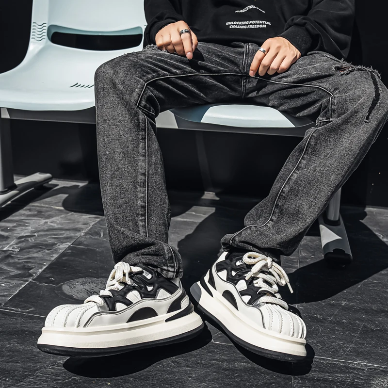 

Men's Thick Soled Fashionable Multifunctional Casual Shoes Street Style Dating Clothes Daily Commuting Clothes Outdoor Travel