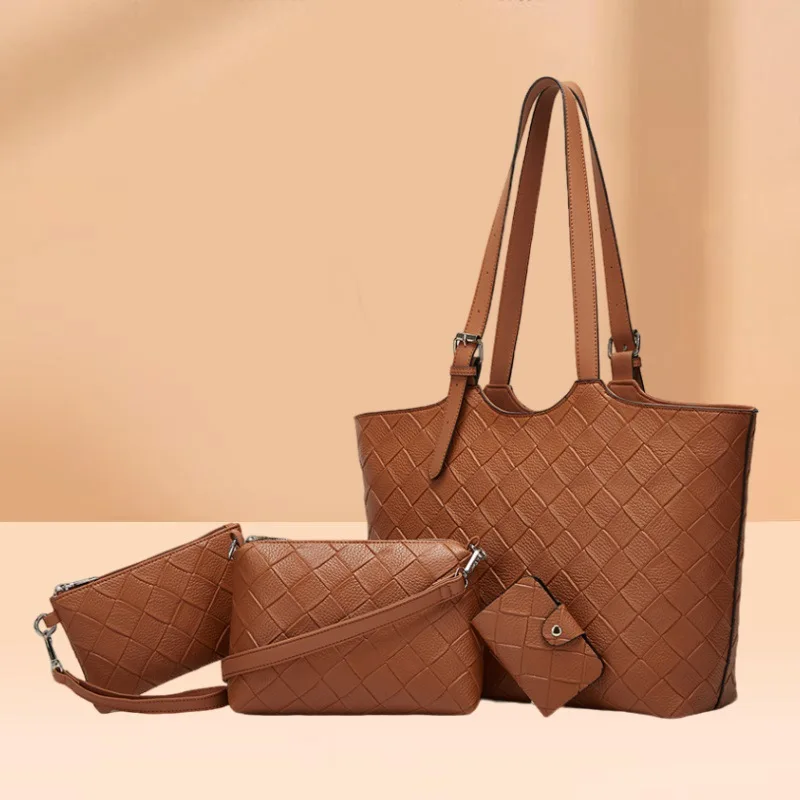 Women's Handbags 2026 New Trendy Tote Bag Large Capacity Mother-and-Child Three-Piece Set Gift for Women on Thanksgiving